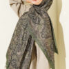 Vintage Patterned Printed Shawl Green - Afbeelding 2