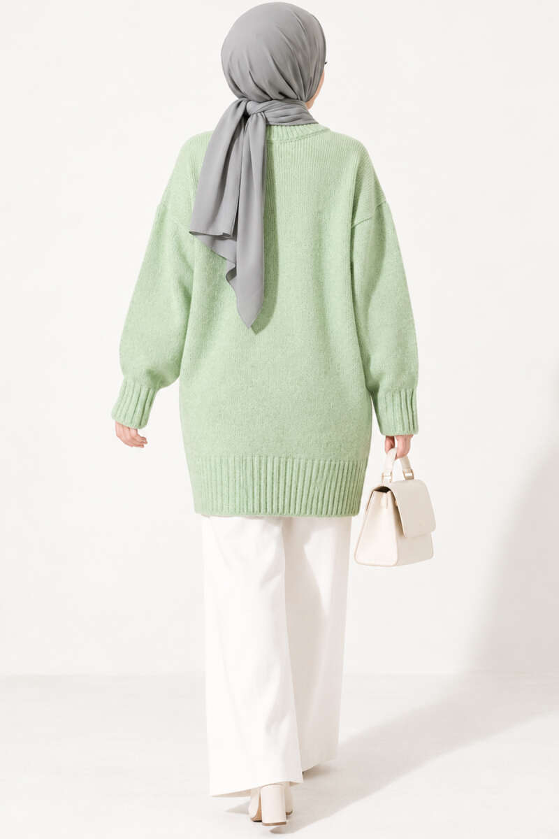 Oversized Ribbed Knit Tunic Hazel - الصورة 4