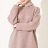 Oversized Ribbed Knit Tunic Powder Pink - Afbeelding 2