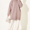 Oversized Ribbed Knit Tunic Powder Pink - Afbeelding 3