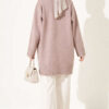 Oversized Ribbed Knit Tunic Powder Pink - Afbeelding 4