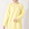 Oversized Ribbed Knit Tunic Yellow