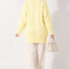Oversized Ribbed Knit Tunic Yellow - Image 4