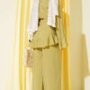 Ruffled Hem Belted Two-Piece Set Oil Green - immagine 3