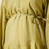 Ruffled Hem Belted Two-Piece Set Oil Green - immagine 4