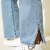 Jeans with Side Stone Detail Ice Blue - Imagen 4