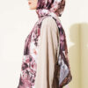 Daisy Pattern Bamboo French Terry Shawl Dark Brown - immagine 3