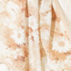 Daisy Pattern Bamboo French Terry Shawl Beige - Image 4