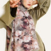 Daisy Pattern Bamboo French Terry Shawl Khaki