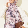 Daisy Pattern Bamboo French Terry Shawl Mink