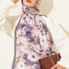 Daisy Pattern Bamboo French Terry Shawl Mink - Image 2