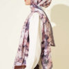 Daisy Pattern Bamboo French Terry Shawl Mink - Image 3