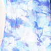 Daisy Pattern Bamboo French Terry Shawl Blue - Image 4