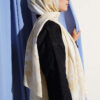 Daisy Pattern Bamboo French Terry Shawl Yellow - Image 3