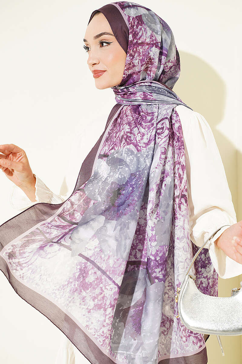 Modal Liva Shawl Lilac - Image 2