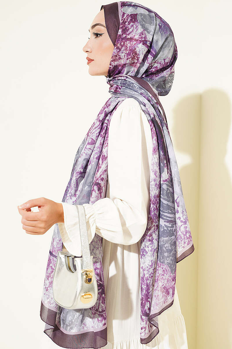 Modal Liva Shawl Lilac - Image 3