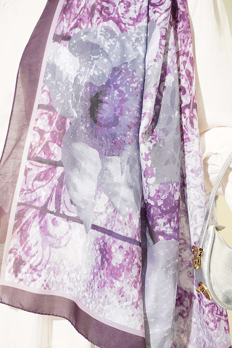 Modal Liva Shawl Lilac - Image 4
