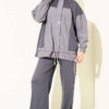Partially Detailed Snap Button Two-Piece Set Smoke