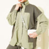 Partially Detailed Snap Button Two-Piece Set Khaki – Bild 2