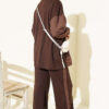 Partially Detailed Snap Button Two-Piece Set Brown - Imagen 3