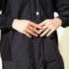 Partially Detailed Snap Button Two-Piece Set Black – Image 4