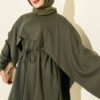 Modal two-piece set with cape detail Khaki – Bild 2