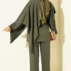 Modal two-piece set with cape detail Khaki – Bild 3