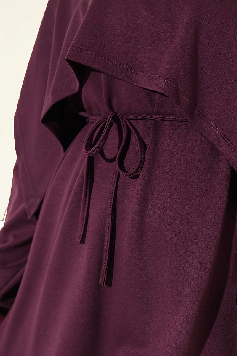 Modal two-piece set with cape detail Plum – Bild 4
