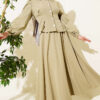 Pencil Detailed Belted Dabble Skirt Set Hazel - Imagen 2
