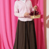 Button-Front Shirt with Pen-Detail Cuffs Pink - Afbeelding 2