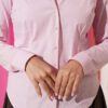 Button-Front Shirt with Pen-Detail Cuffs Pink - Afbeelding 4
