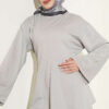 Striped Side-Tie Tunic Grey