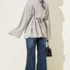 Striped Side-Tie Tunic Grey - Afbeelding 3