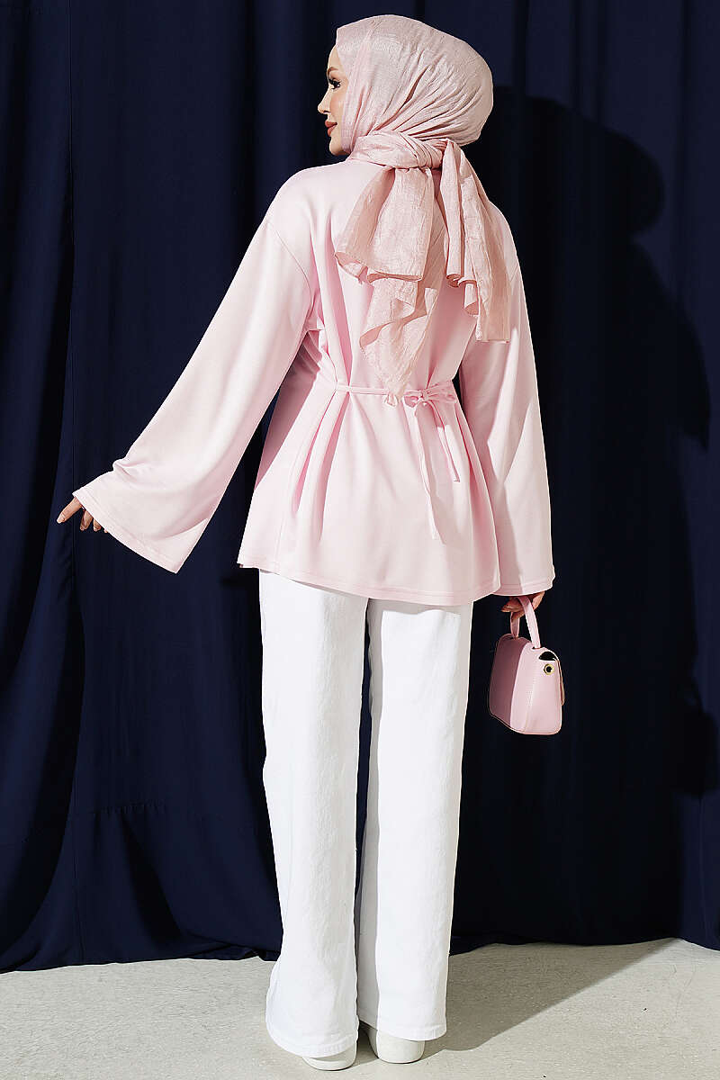 Striped Side-Tie Tunic Pink - immagine 3