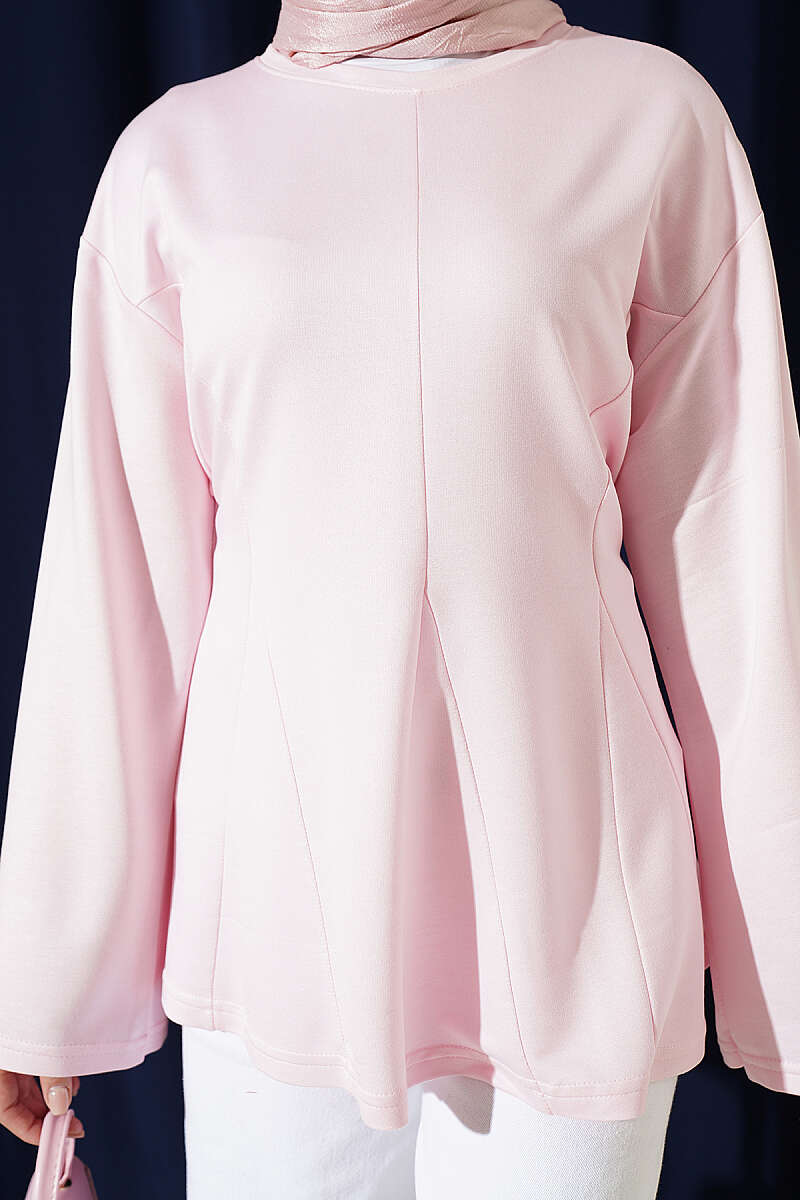 Striped Side-Tie Tunic Pink - immagine 4