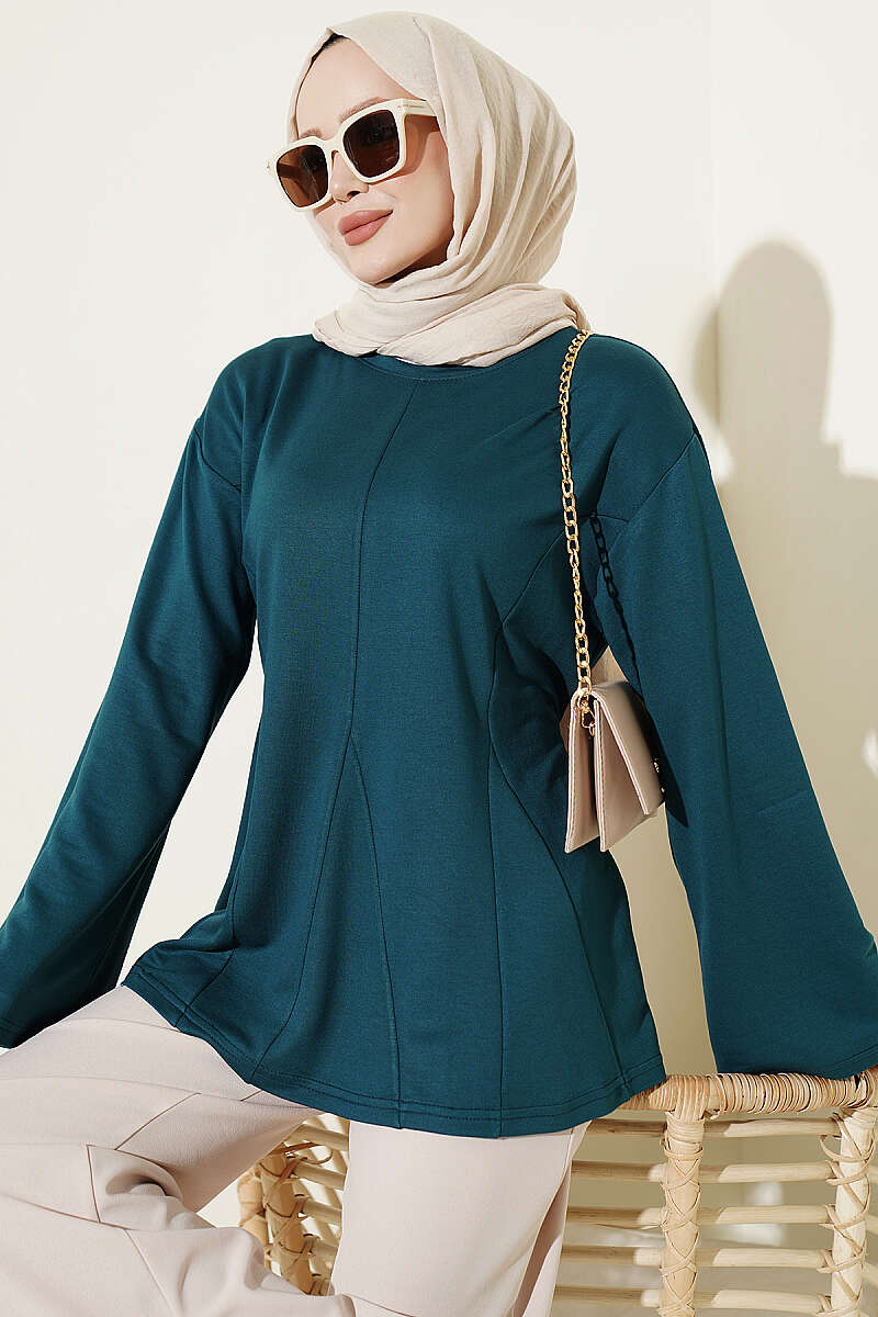 Striped Side-Tie Tunic Persian Rose