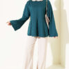 Striped Side-Tie Tunic Persian Rose - immagine 2
