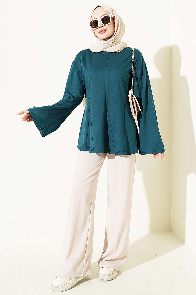 Striped Side-Tie Tunic Persian Rose - immagine 2