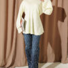 Striped Side-Tie Tunic Yellow - immagine 2