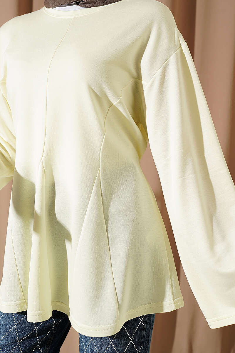 Striped Side-Tie Tunic Yellow - immagine 4