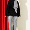 Striped Side-Tie Tunic Black - الصورة 3
