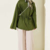 Striped Side-Tie Tunic Green - immagine 3