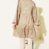 Honeycomb Pattern Satin Tunic Oil Green - Afbeelding 3