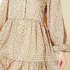Honeycomb Pattern Satin Tunic Oil Green - Afbeelding 4