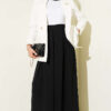 Pile-Detail Wide-Leg Trousers Black - Afbeelding 2