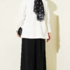 Pile-Detail Wide-Leg Trousers Black - Afbeelding 3