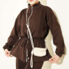 Fleece-Detailed French Terry Two-Piece Set Brown - Imagen 2