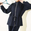 Fleece-Detailed French Terry Two-Piece Set Navy Blue – Bild 2