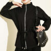 Fleece-Detailed French Terry Two-Piece Set Black - الصورة 2