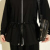 Fleece-Detailed French Terry Two-Piece Set Black - الصورة 4